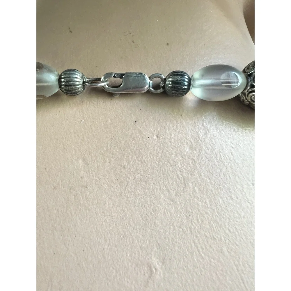 Multi Gemstone Nugget Necklace‎ 16in Sterling Silver Clasp Southwestern Vtg 90s